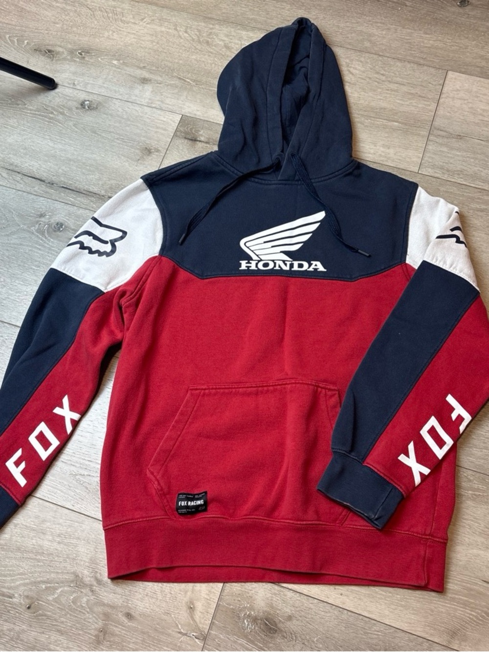 Fox Racing x Honda Motocross Color Block Pullover Hoodie - Men's Medium